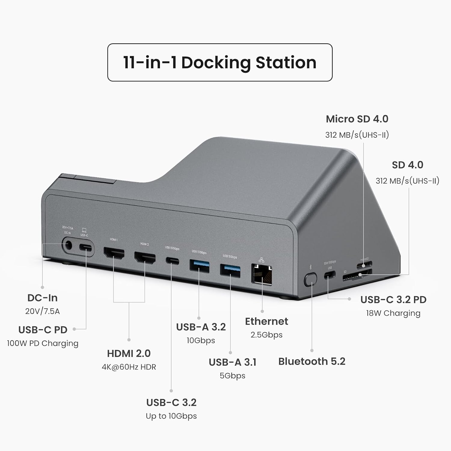 HiDock H1 (Slate Gray - US) パソコン・周辺機器